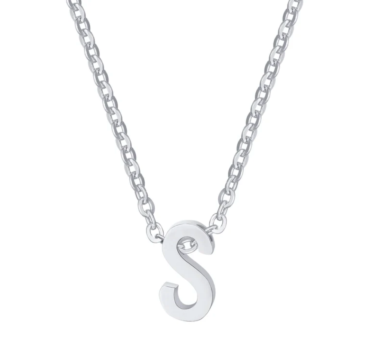 Sylvie Intial Necklace (Silver)